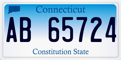 CT license plate AB65724