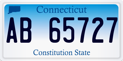 CT license plate AB65727