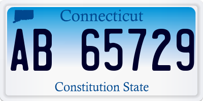 CT license plate AB65729