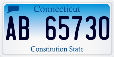 CT license plate AB65730