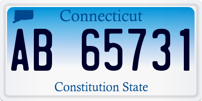 CT license plate AB65731