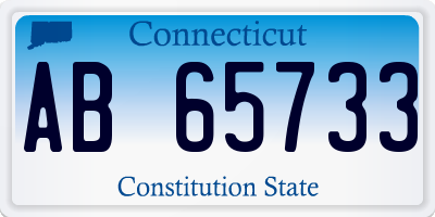 CT license plate AB65733