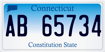 CT license plate AB65734