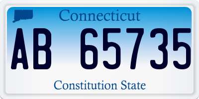 CT license plate AB65735