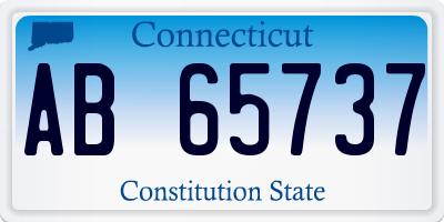 CT license plate AB65737