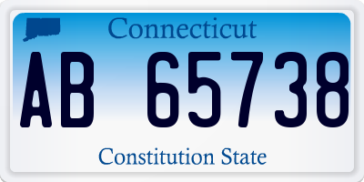 CT license plate AB65738