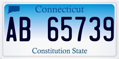 CT license plate AB65739