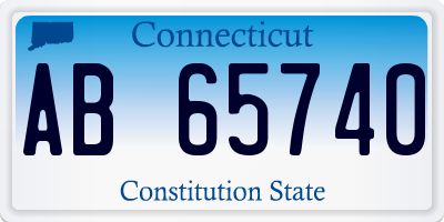 CT license plate AB65740