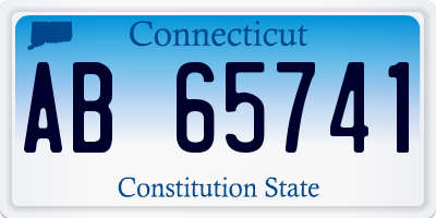 CT license plate AB65741