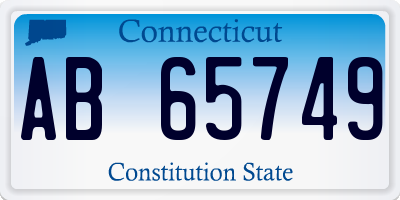 CT license plate AB65749