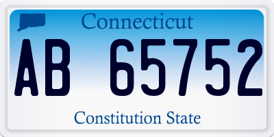 CT license plate AB65752