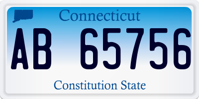 CT license plate AB65756