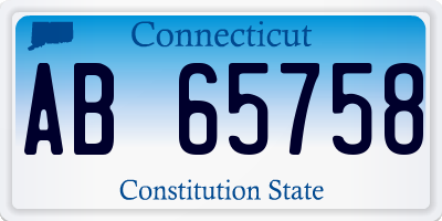 CT license plate AB65758