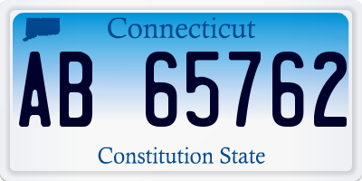 CT license plate AB65762