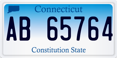 CT license plate AB65764