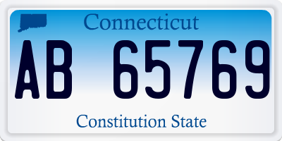 CT license plate AB65769