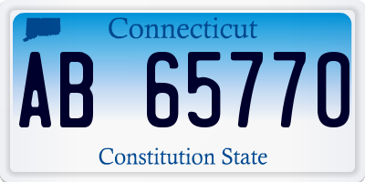 CT license plate AB65770