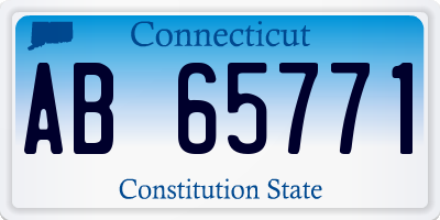 CT license plate AB65771