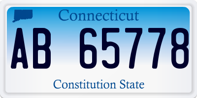 CT license plate AB65778