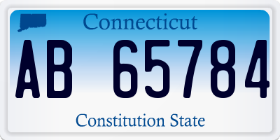 CT license plate AB65784