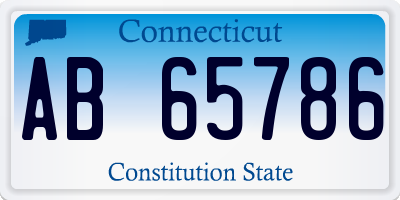 CT license plate AB65786