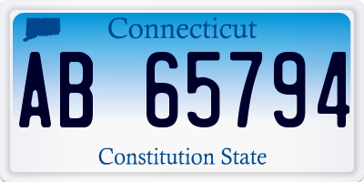 CT license plate AB65794
