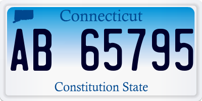 CT license plate AB65795