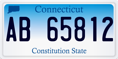 CT license plate AB65812