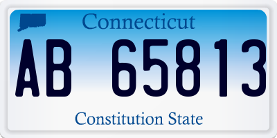 CT license plate AB65813