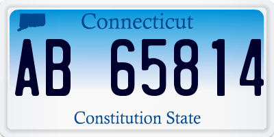 CT license plate AB65814