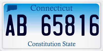 CT license plate AB65816