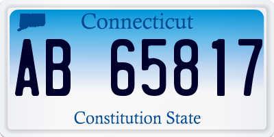 CT license plate AB65817