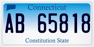 CT license plate AB65818