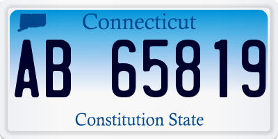 CT license plate AB65819