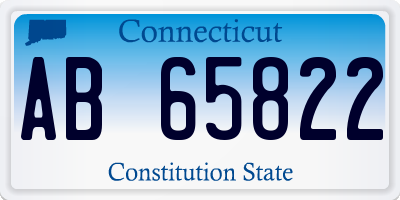 CT license plate AB65822