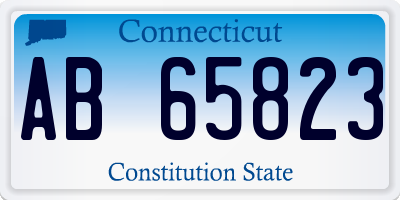 CT license plate AB65823