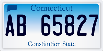 CT license plate AB65827