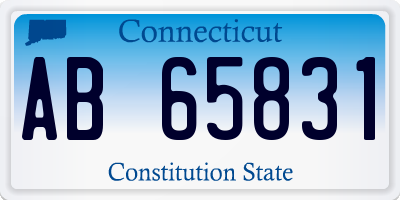 CT license plate AB65831