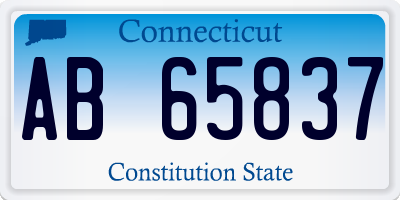 CT license plate AB65837