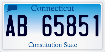 CT license plate AB65851