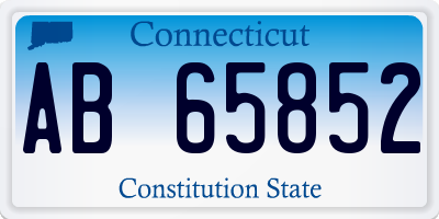 CT license plate AB65852