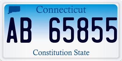 CT license plate AB65855