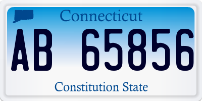 CT license plate AB65856