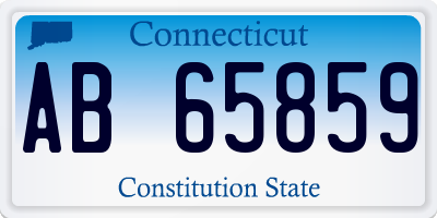 CT license plate AB65859