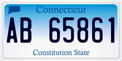 CT license plate AB65861