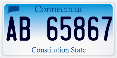 CT license plate AB65867