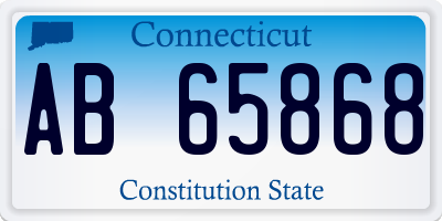 CT license plate AB65868