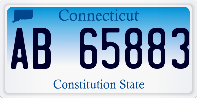 CT license plate AB65883