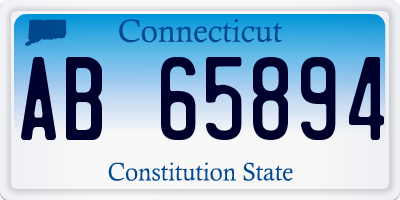 CT license plate AB65894