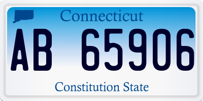 CT license plate AB65906